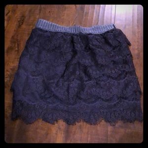 Navy Lace Tiered mini skirt from Paris boutique👗